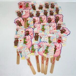 Valentine's Day Sweetheart Pin & Card Lot of 38 Puppy Cat Teddy Bear Frog